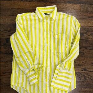 Yellow Striped button down Shirt